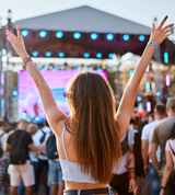 a girl at a music festival